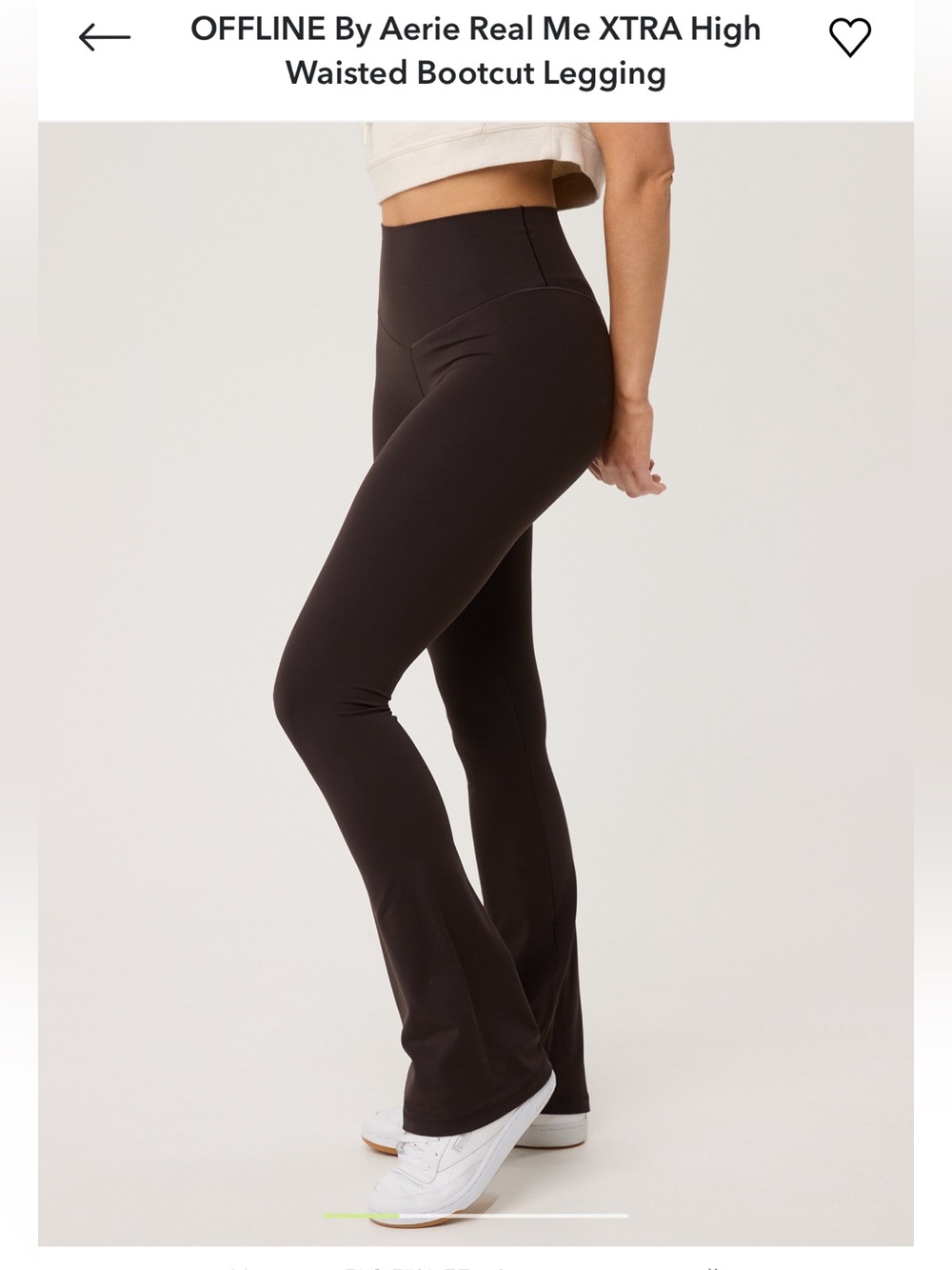 aerie High-Rise Brown Bootcut Leggings
